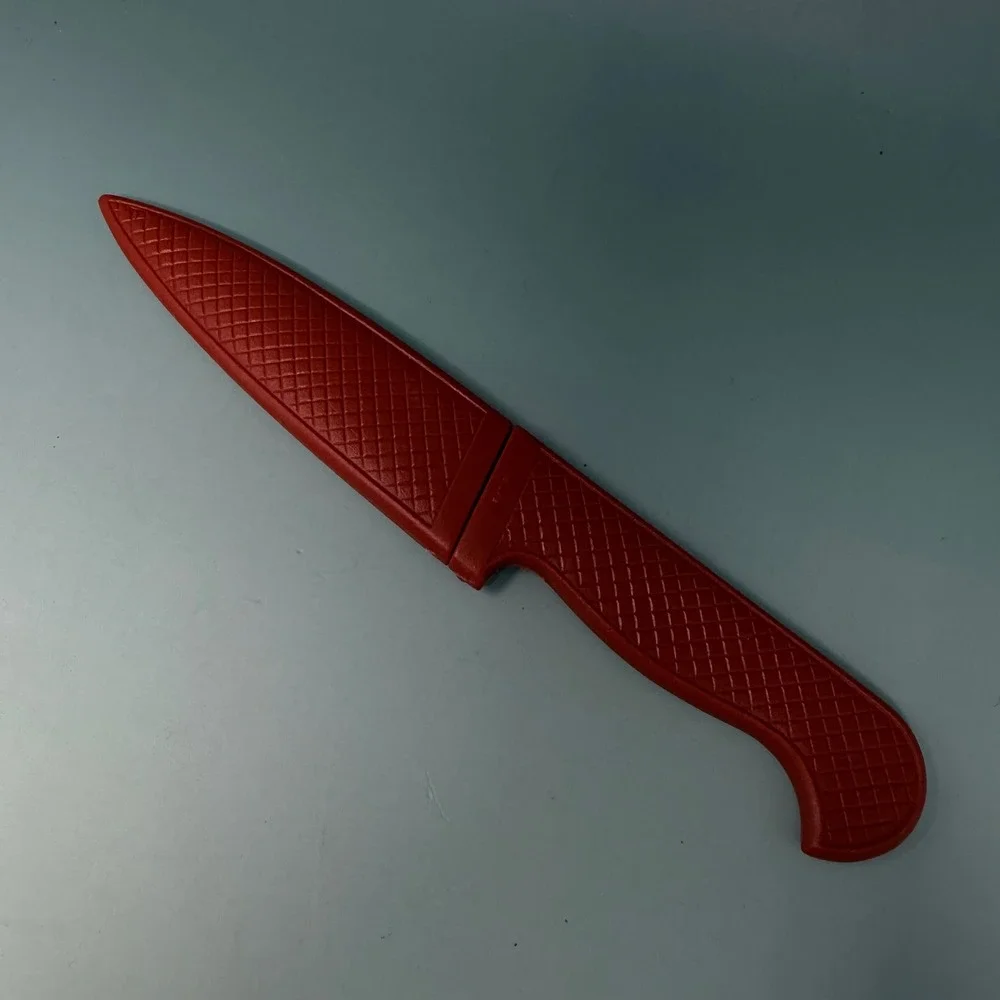 Joyce Chen Stainless Steel Japan Paring Utility Knife Red Sheath Cover 3.5 Inch‎